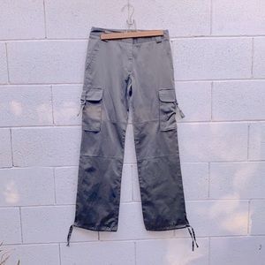 Olive Green Mossimo Satiny Stretch Cargo Pant